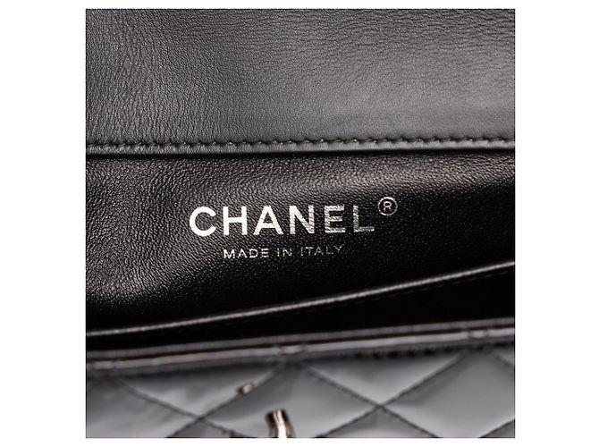 Chanel Black Extra Mini Rectangular Classic Patent Single Flap Schwarz - Ansicht 5