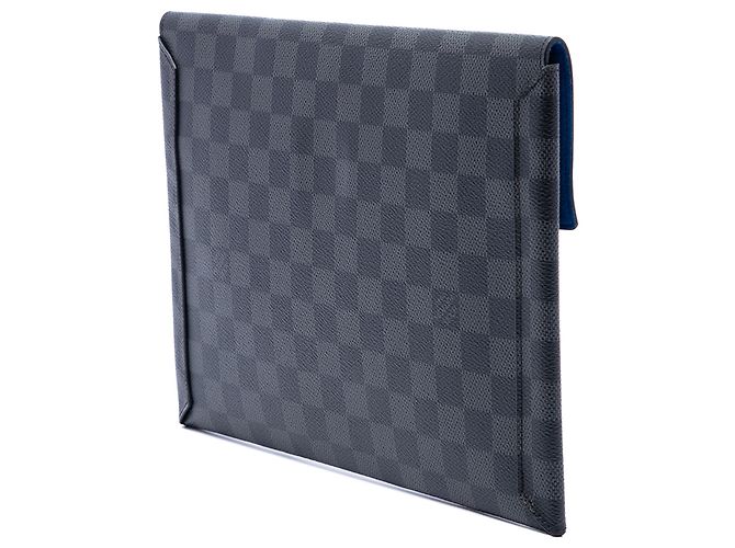 Louis Vuitton Black Damier Graphite Alpha Pochette GM Nero - vista 2