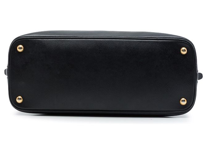 Prada Black Medium Saffiano Lux Promenade Satchel Handtasche Schwarz - Ansicht 3