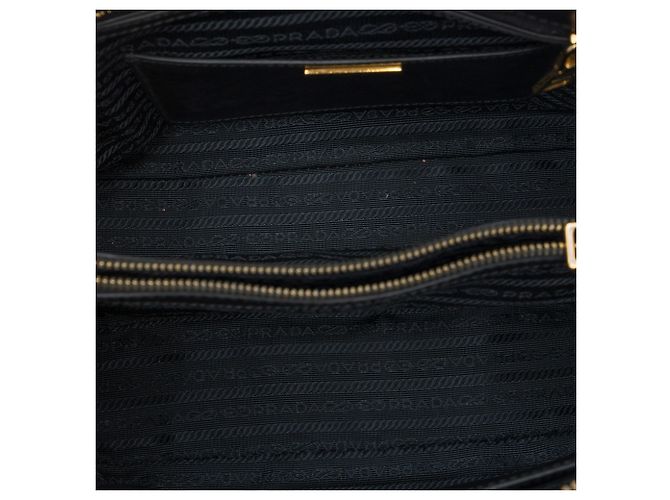 Prada Black Medium Saffiano Lux Promenade Satchel Handtasche Schwarz - Ansicht 4