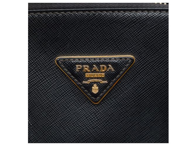 Prada Black Medium Saffiano Lux Promenade Satchel Handtasche Schwarz - Ansicht 5