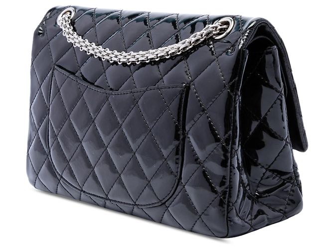 Chanel Black Quilted Patent Reissue 2.55 Double Flap 226 Nero - vista 2
