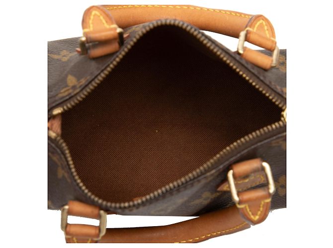 Louis Vuitton Brown Monogram Mini Speedy HL Castaño - vista 4