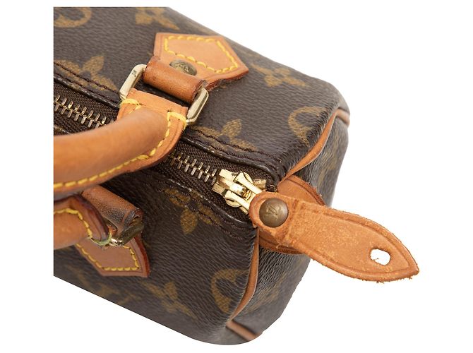 Louis Vuitton Brown Monogram Mini Speedy HL Castaño - vista 6