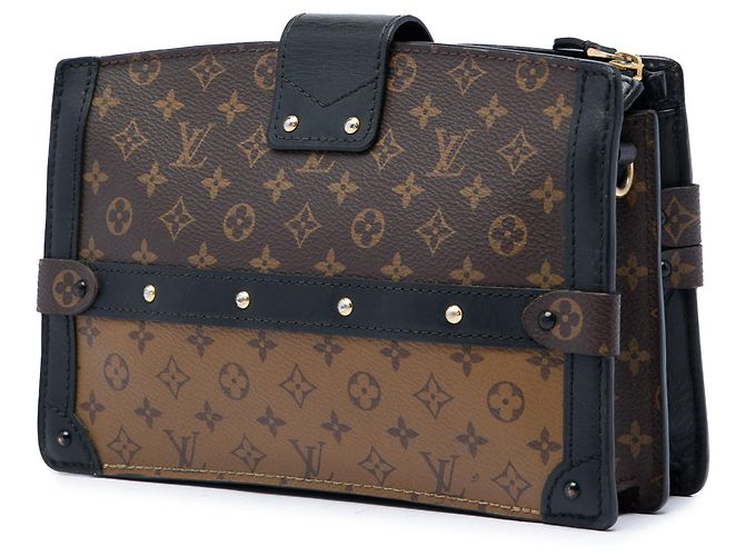 Louis Vuitton Brown Monogram Reverse Trunk Clutch Marrone - vista 2