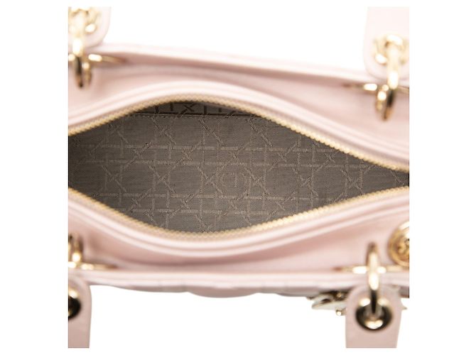 Autre Marque Dior Pink Medium Pearlescent Lambskin Cannage Lady Dior Rosa - vista 4