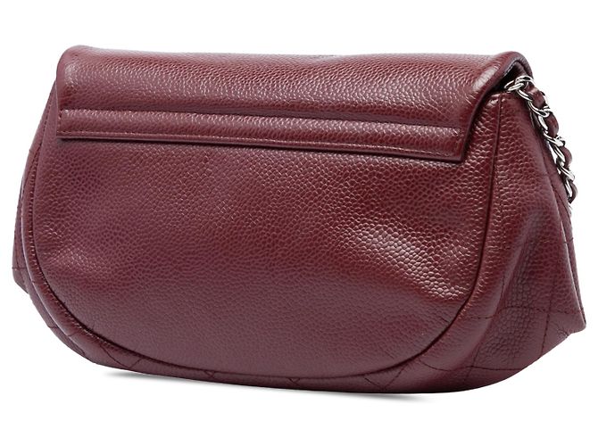 Chanel Red CC Caviar Half Moon Wallet on Chain Rosso Bordò - vista 2