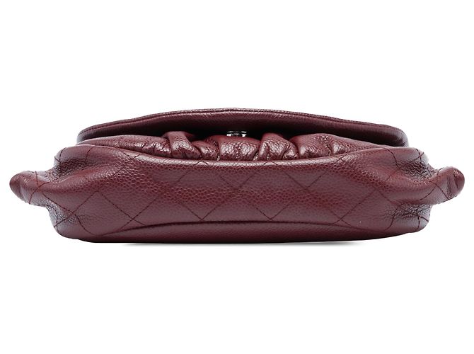 Chanel Red CC Caviar Half Moon Wallet on Chain Rosso Bordò - vista 3