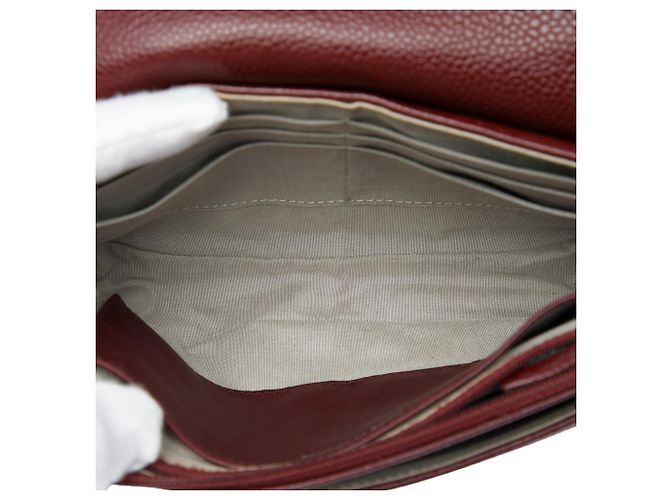 Chanel Red CC Caviar Half Moon Wallet on Chain Rosso Bordò - vista 4
