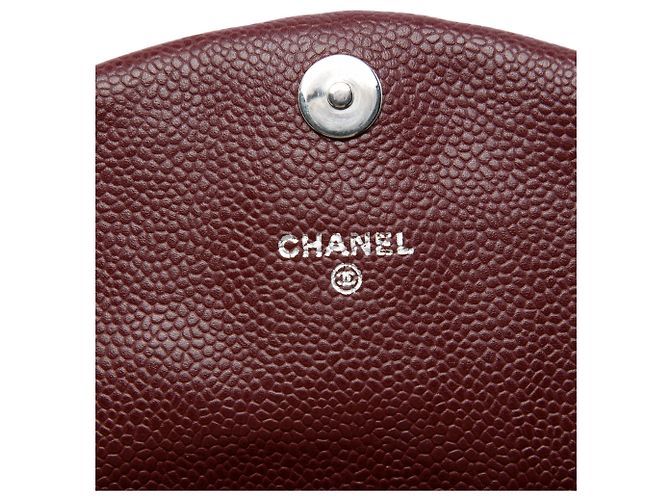Chanel Red CC Caviar Half Moon Wallet on Chain Rosso Bordò - vista 5