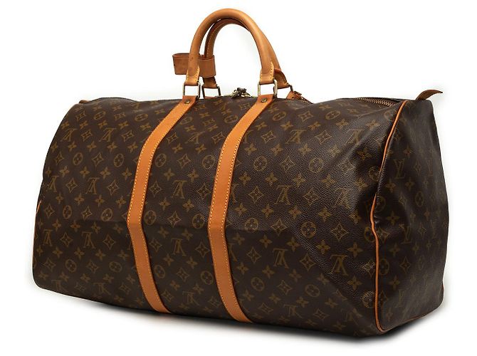 Louis Vuitton Brown Monogram Keepall 55 Marrom - vista 2