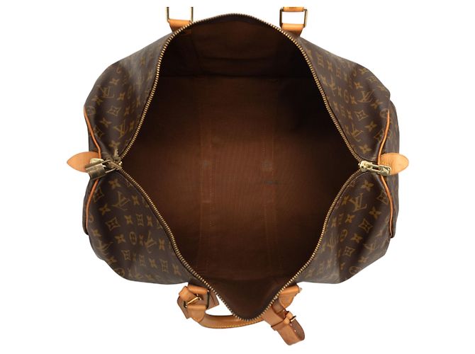 Louis Vuitton Brown Monogram Keepall 55 Marrom - vista 4