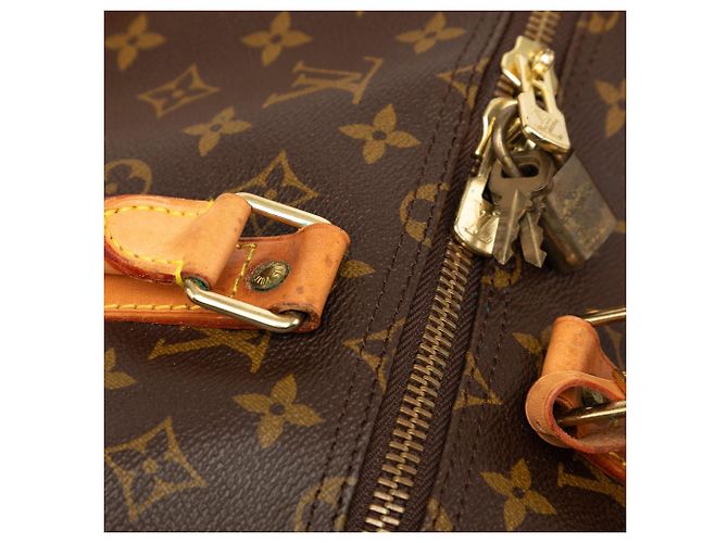 Louis Vuitton Brown Monogram Keepall 55 Marrom - vista 6