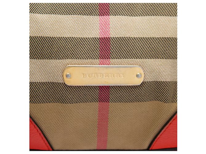 Borsa Tote Burberry Brown Small House Check Canvas Bridle Canterbury Marrone Marrone chiaro - vista 5