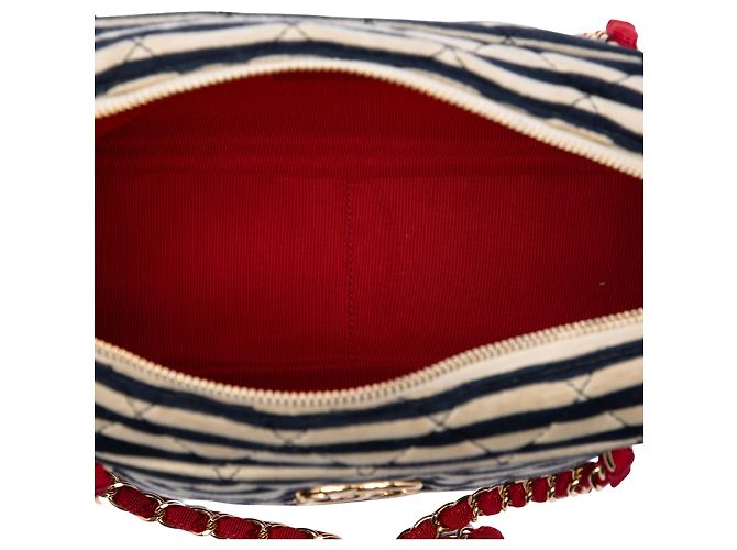 Bolsa Camera Coco Sailor Chanel em jersey acolchoado preto e pele de cordeiro - vista 4