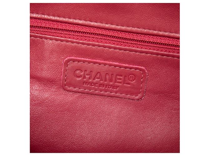 Borsa Bowler Chanel in vitello matelassé rosa Small con logo - vista 5