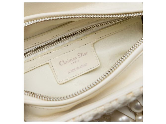 Autre Marque Dior Brown Medium Tweed Pearl Lady Dior Marrone Beige - vista 5