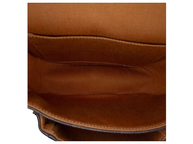 Céline Celine Brown Medium Triomphe Coated Canvas Folco Crossbody Braun Dunkelbraun - Ansicht 4
