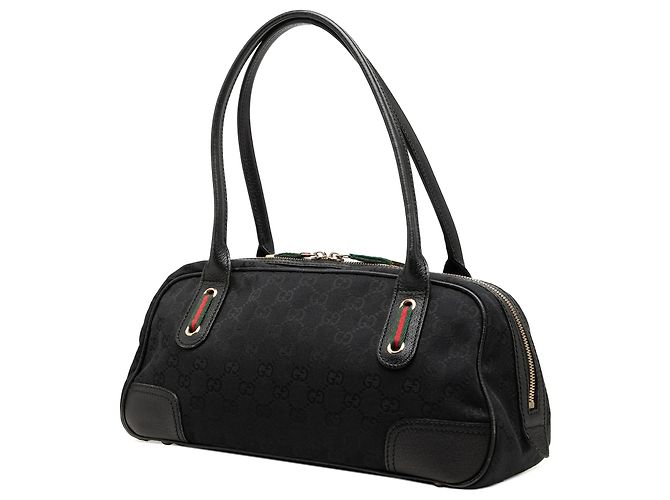 Borsa a tracolla Gucci Black GG Canvas Web Princy Nero - vista 2