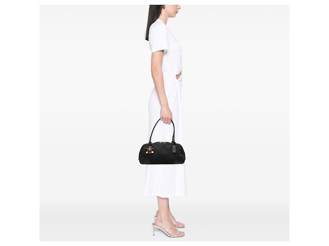 Borsa a tracolla Gucci Black GG Canvas Web Princy Nero - vista 6