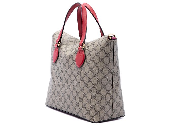 Tote Gucci Beige GG Supreme Linea A Fold Over - vista 2