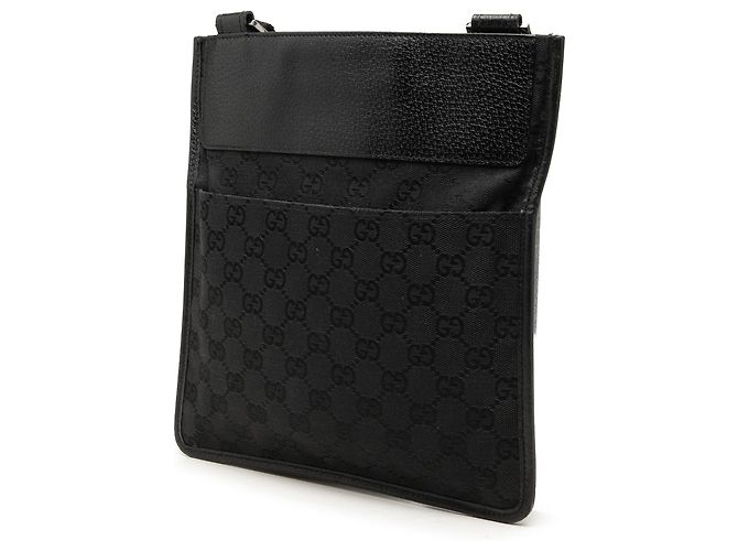 Borsa a tracolla Gucci in canvas GG nero - vista 2