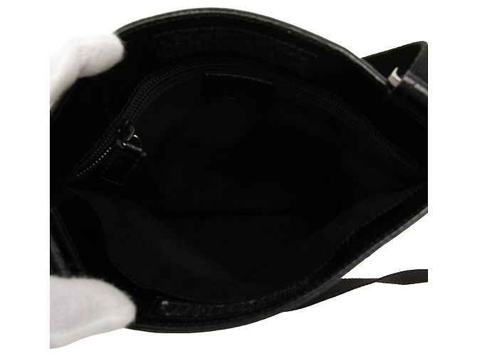 Borsa a tracolla Gucci in canvas GG nero - vista 4