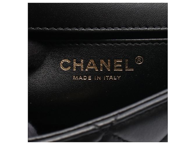 Chanel Black Quilted Lambskin Whipstitch Single Flap Noir - vue 5