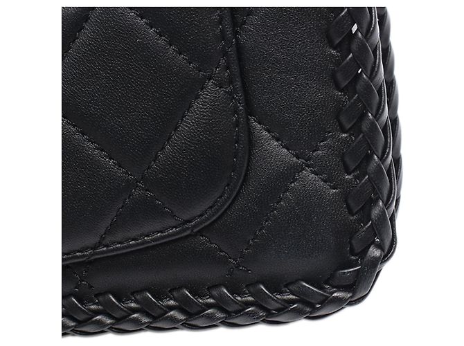 Chanel Black Quilted Lambskin Whipstitch Single Flap Noir - vue 9