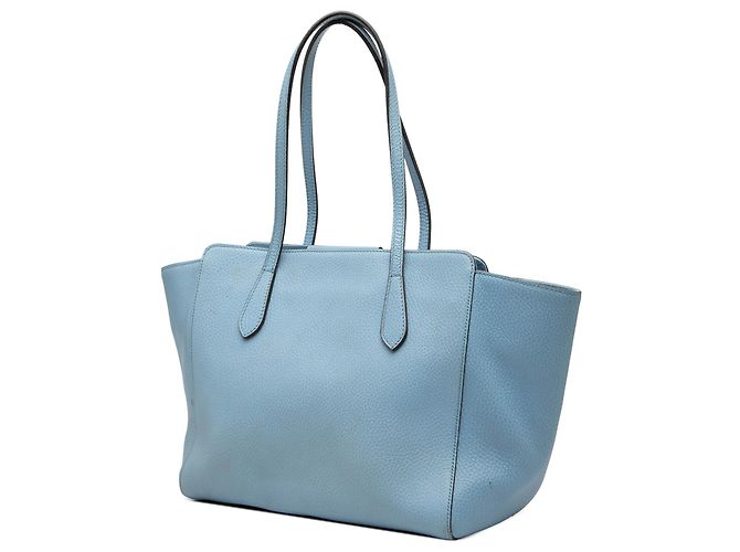Borsa Tote Swing Gucci blu in pelle di vitello Medium Blu chiaro - vista 2