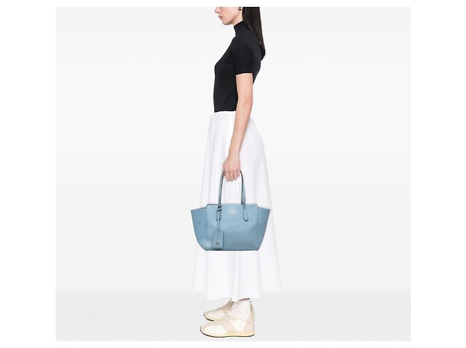 Borsa Tote Swing Gucci blu in pelle di vitello Medium Blu chiaro - vista 6