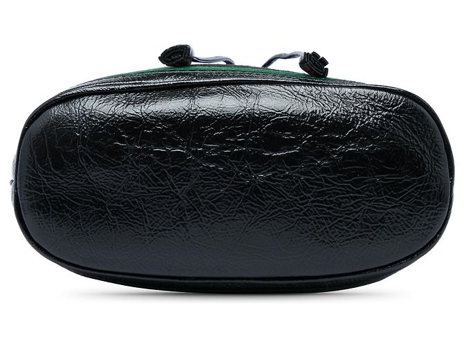 Borsa secchiello Gucci Ophidia Small in camoscio nero con Web - vista 3