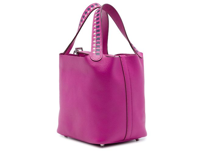 Hermès Pink Epsom Tressage Picotin Lock 18 Rosa - vista 2