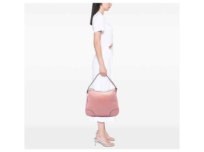 Borsa a tracolla Gucci Bree Large Microguccissima Rosa - vista 6