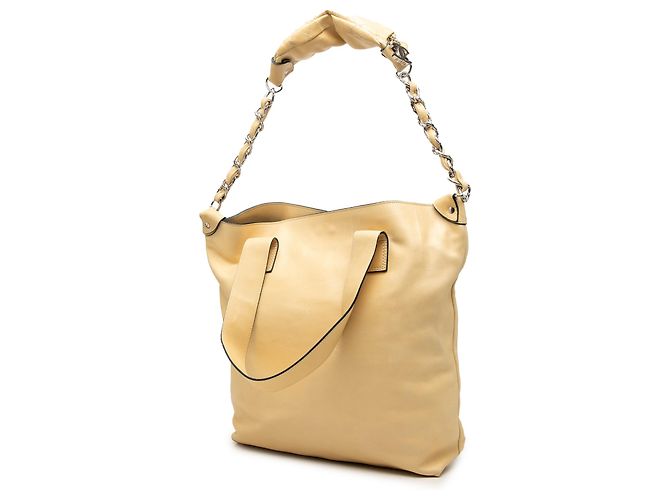 Chanel Yellow CC Lambskin Edgy North South Tote Giallo - vista 2