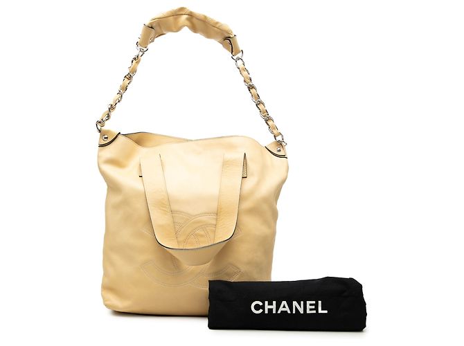 Chanel Yellow CC Lambskin Edgy North South Tote Giallo - vista 7