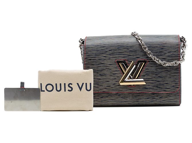 Louis Vuitton Blue Epi Denim Twist MM Blu scuro - vista 7