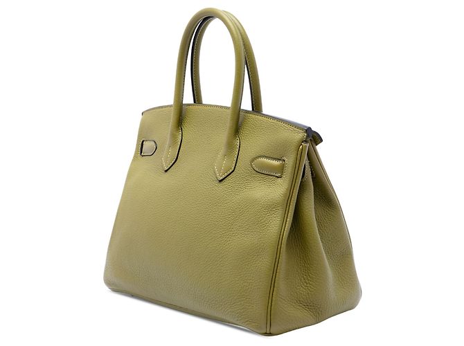 Hermès Green Clemence Birkin Retourne 30 Verde Verde oliva - vista 2
