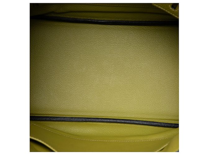Hermès Green Clemence Birkin Retourne 30 Verde Verde oliva - vista 4