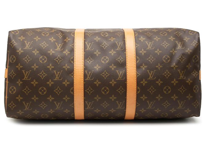 Louis Vuitton Brown Monogram Keepall Bandouliere 50 Marrone - vista 3