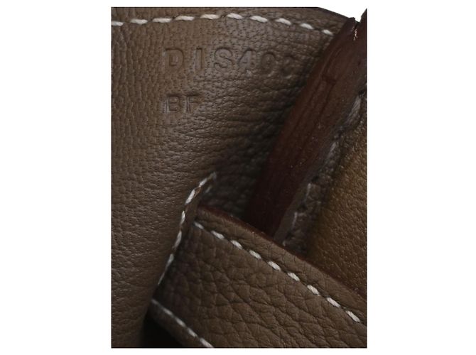 Hermès Brown Clemence Birkin Retourne 35 Marron Taupe - vue 5