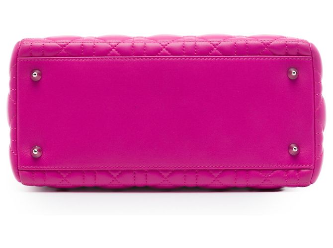 Autre Marque Dior Pink Medium Lambskin Cannage Lady Dior Rosa - vista 3