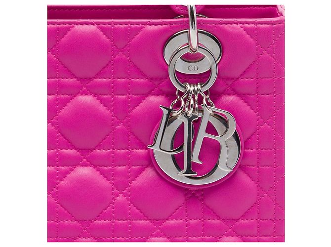 Autre Marque Dior Pink Medium Lambskin Cannage Lady Dior Rosa - vista 6
