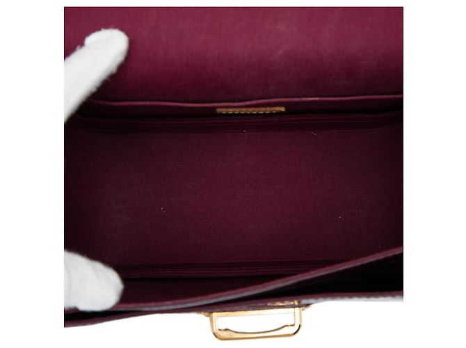 Louis Vuitton Red Monogram Vernis Miranda Rosso Bordò - vista 4