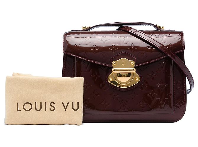 Louis Vuitton Red Monogram Vernis Miranda Rosso Bordò - vista 6