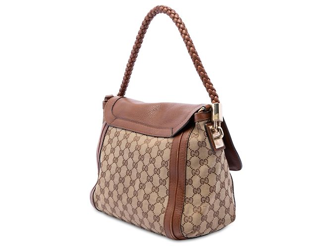 Borsa a patta Gucci Bella in tela GG beige - vista 2