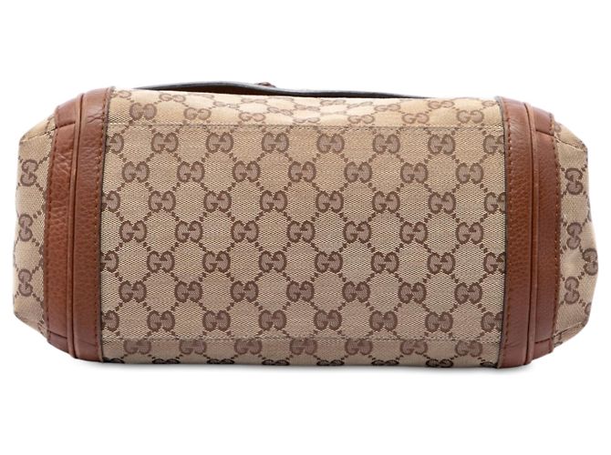 Borsa a patta Gucci Bella in tela GG beige - vista 3