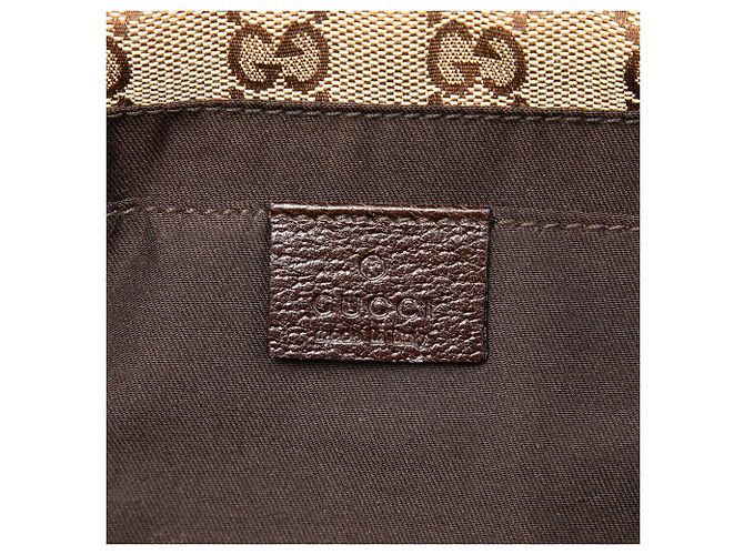 Borsa a tracolla Gucci in tela GG beige con Web - vista 7