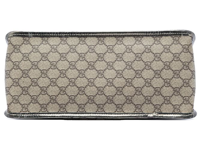 Borsa Satchel Gucci Beige GG Supreme - vista 3