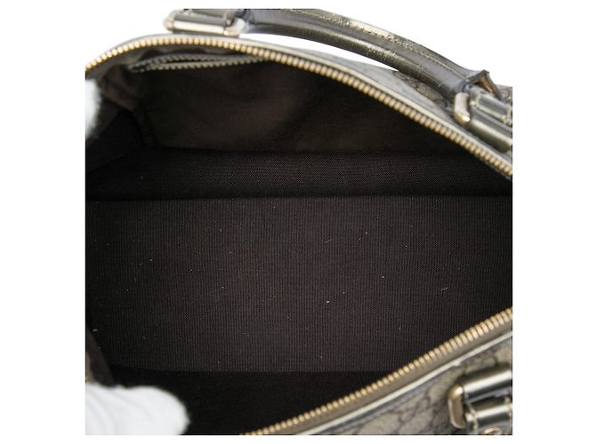 Borsa Satchel Gucci Beige GG Supreme - vista 4